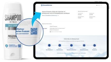 The ClimatePartner Climate ID page