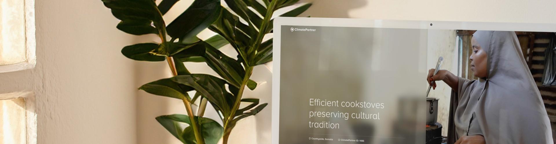 Greater transparency on climate projects: ClimatePartner presents new product offering Screen on a desk