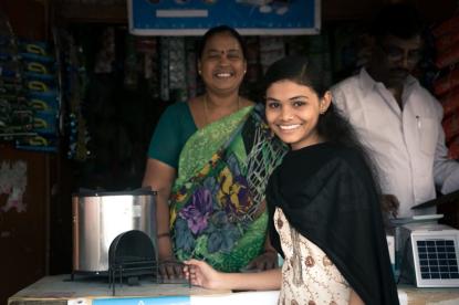 Indian woman smiling