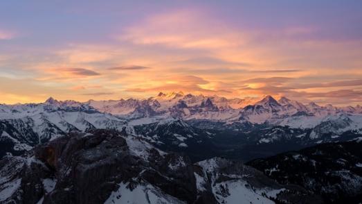 Mountains with snow